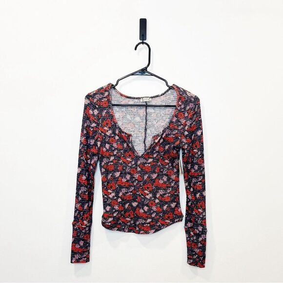 NWT Free People Ciara Printed Layering Top - Picture 1 of 8
